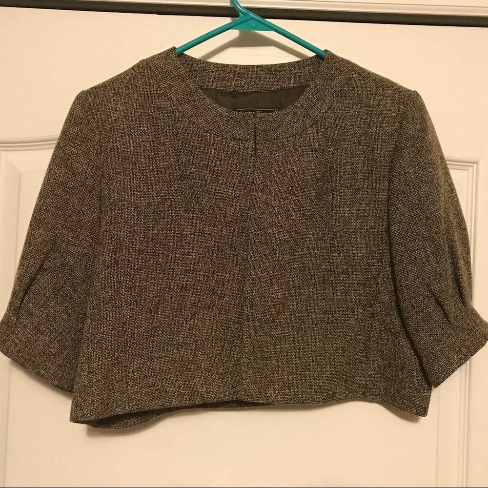Jessica Howard Quarter Sleeve Brown/Biege Jacket